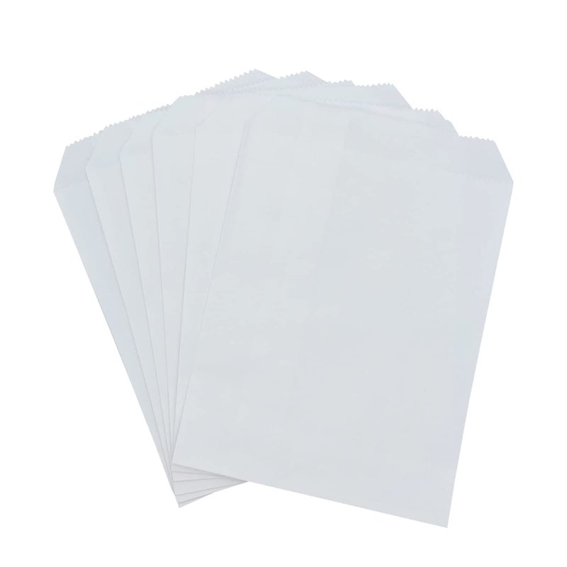 Amsthow Glassine Cookies Bags 5.12 x 6.3-inch Wax Paper Flat Treat White Paper Bags for Cookies, Pastries, Candies (100Pcs White) - Image 3
